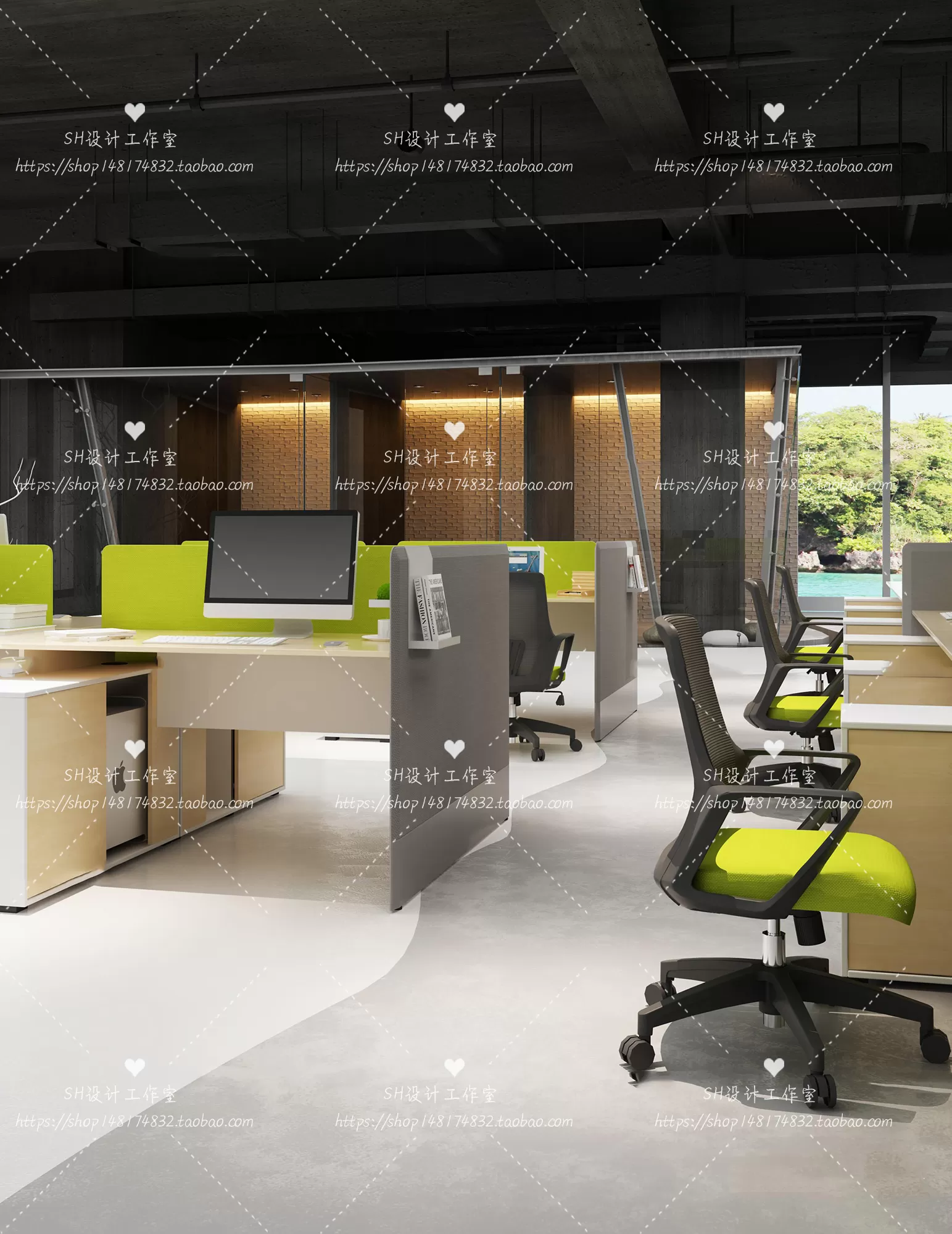 Office Table – Desk – 3D Models – 1407