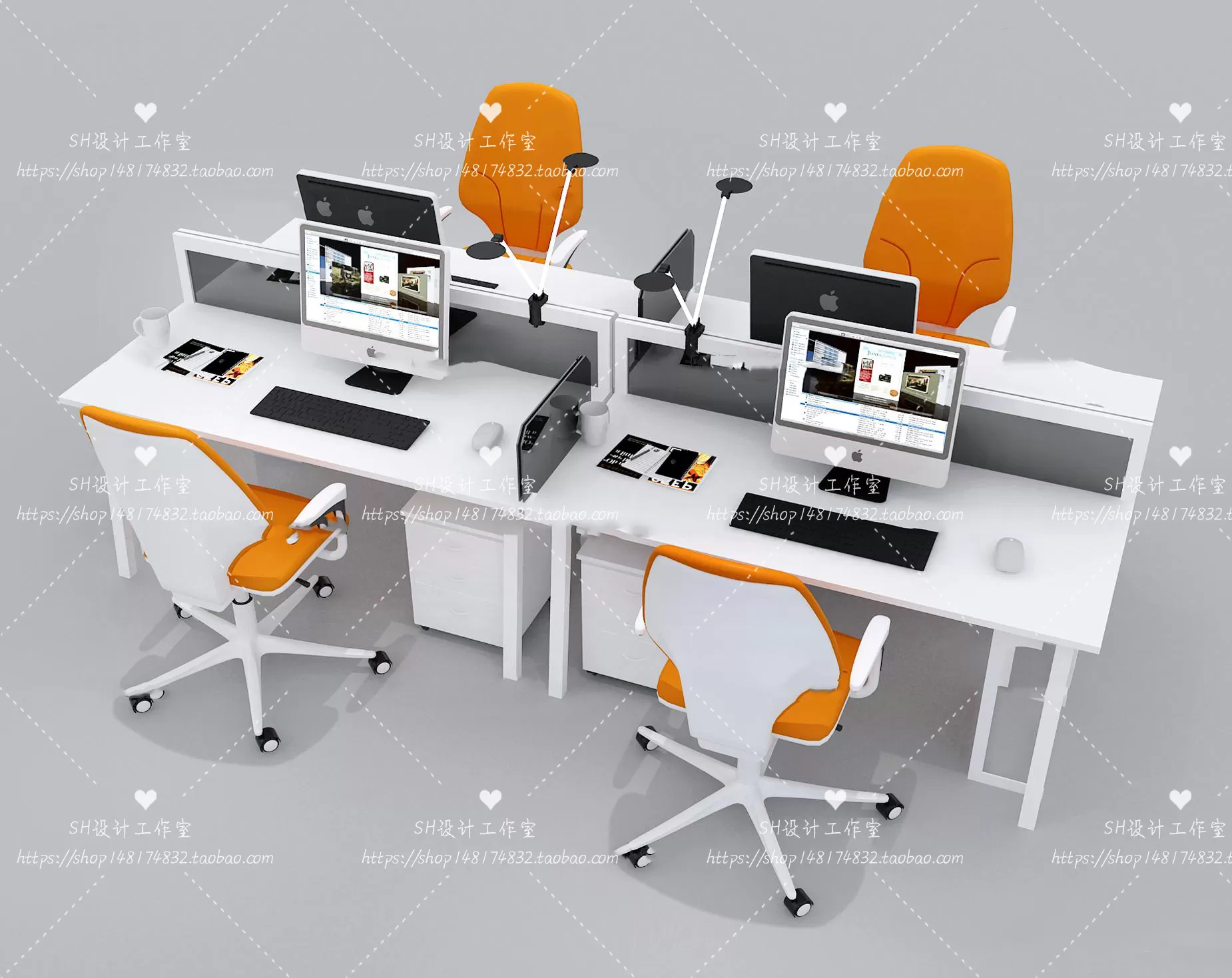 Office Table – Desk – 3D Models – 1408