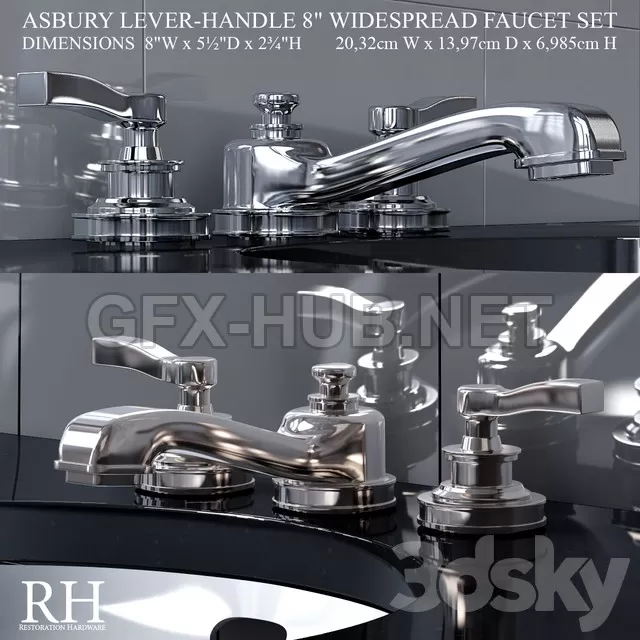 ASBURY LEVER-HANDLE 8 WIDESPREAD FAUCET SET – 206553