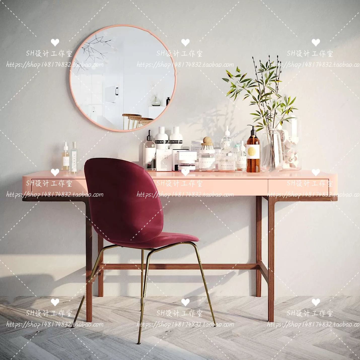 Dressing Table – 3D Models – 1429