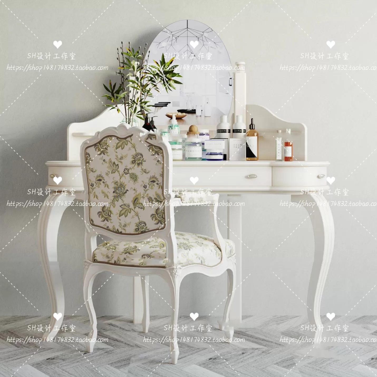 Dressing Table – 3D Models – 1431