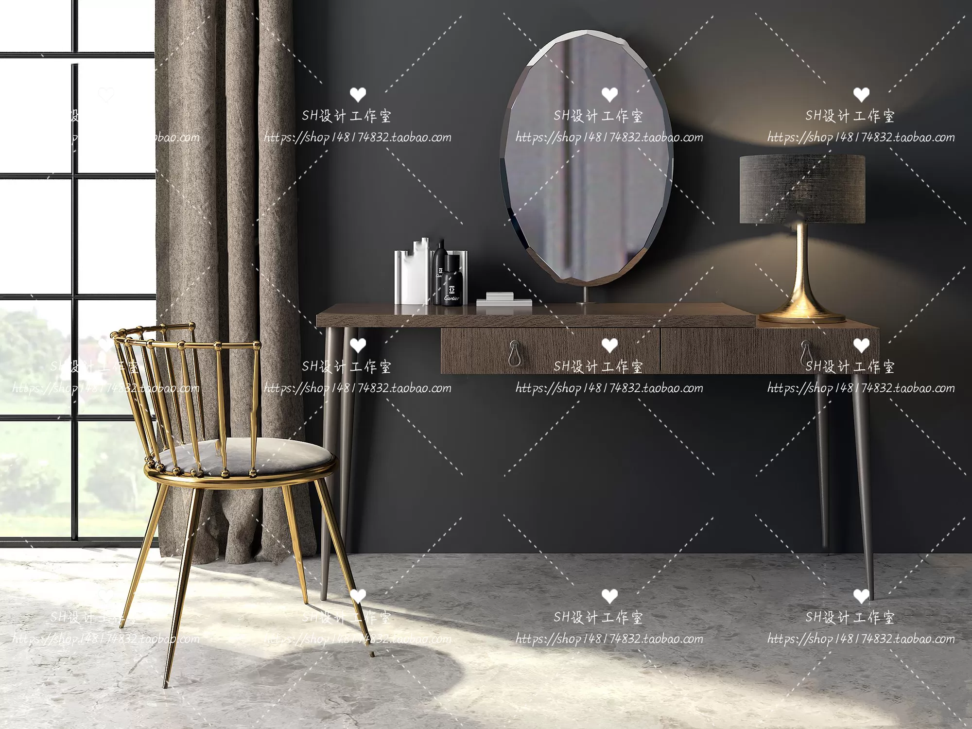 Dressing Table – 3D Models – 1440