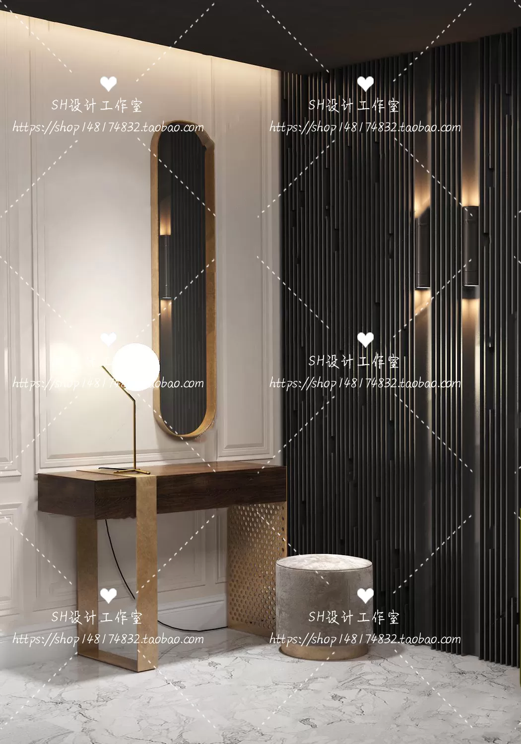 Dressing Table – 3D Models – 1443