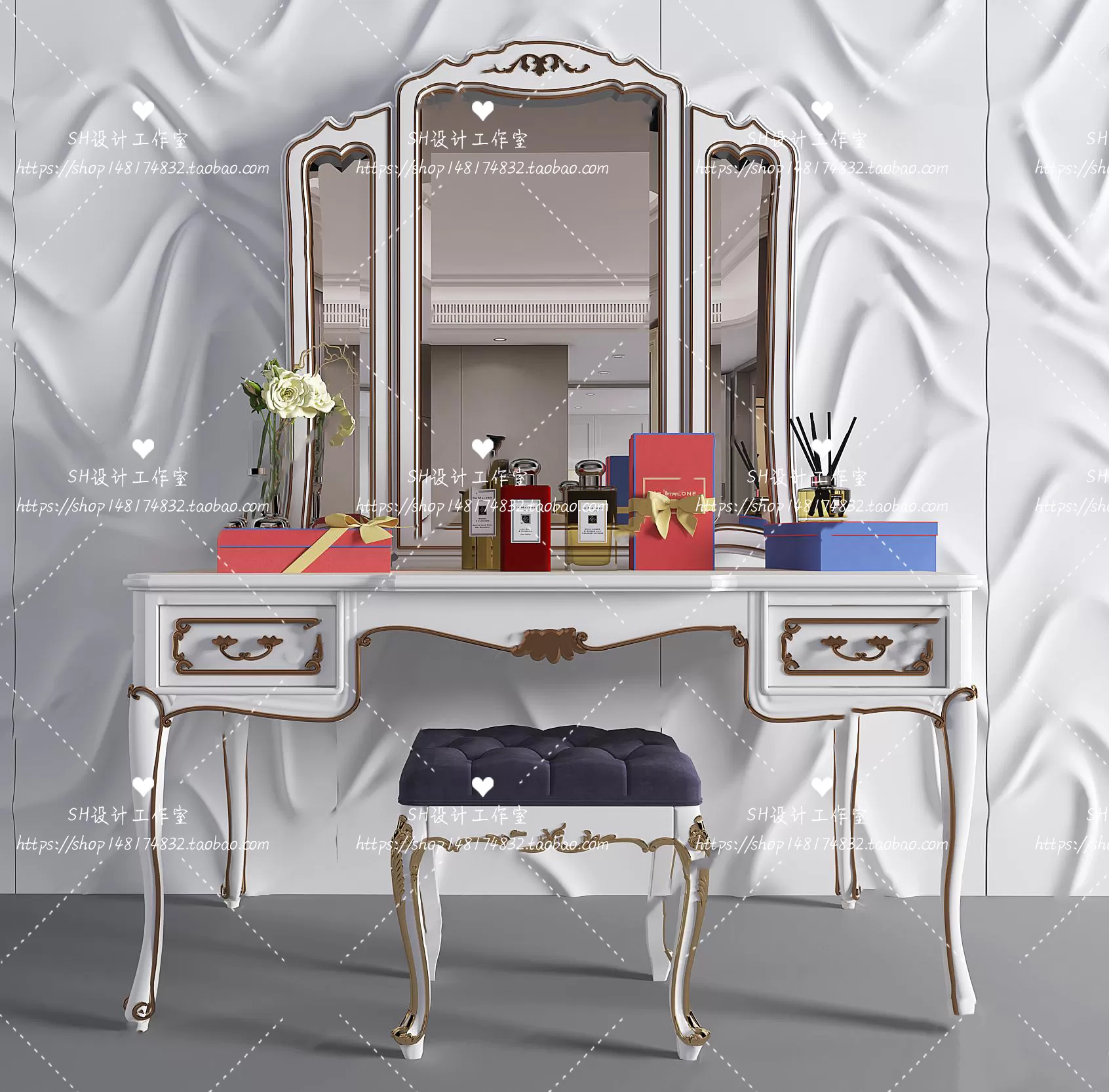 Dressing Table – 3D Models – 1444
