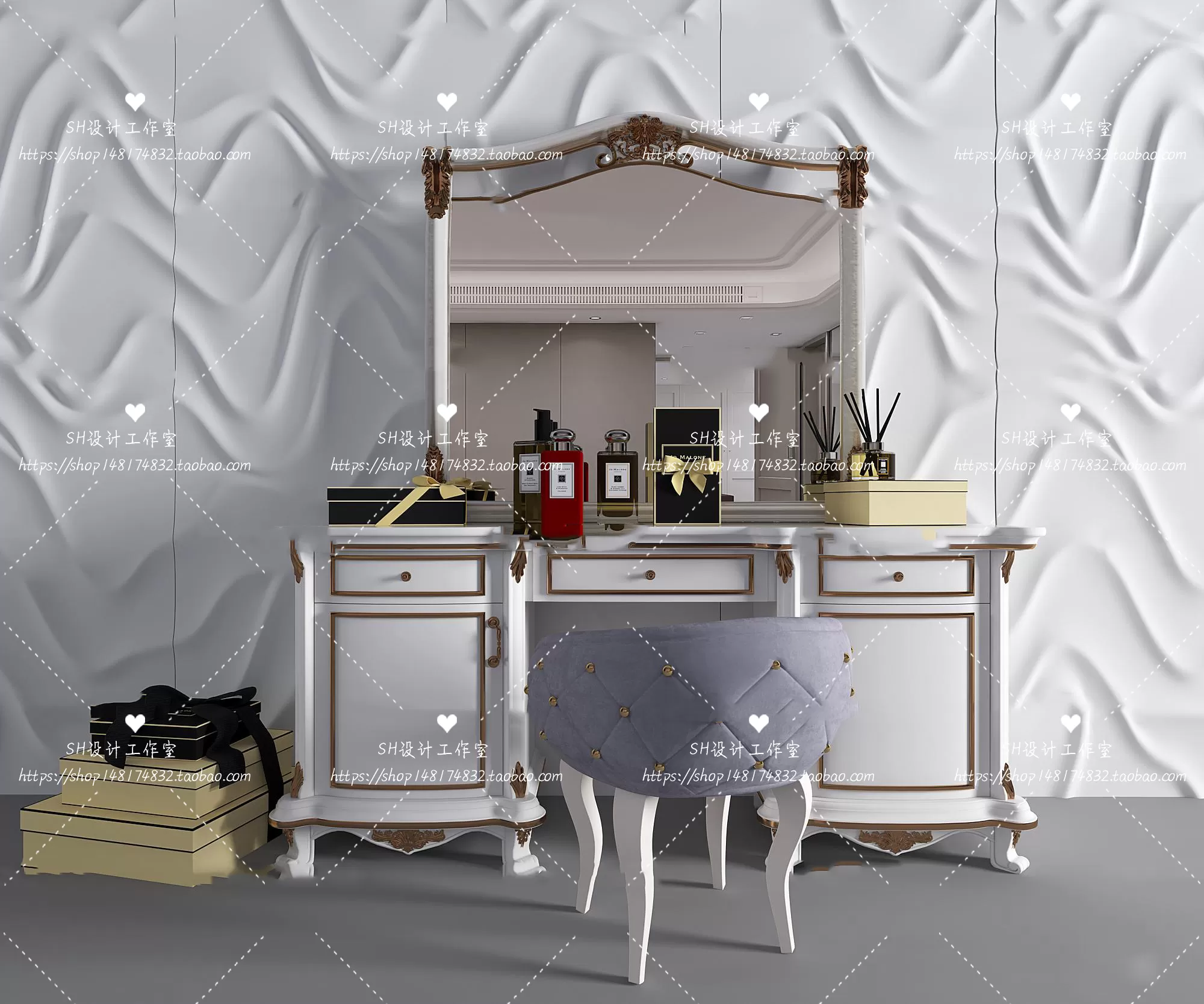 Dressing Table – 3D Models – 1445