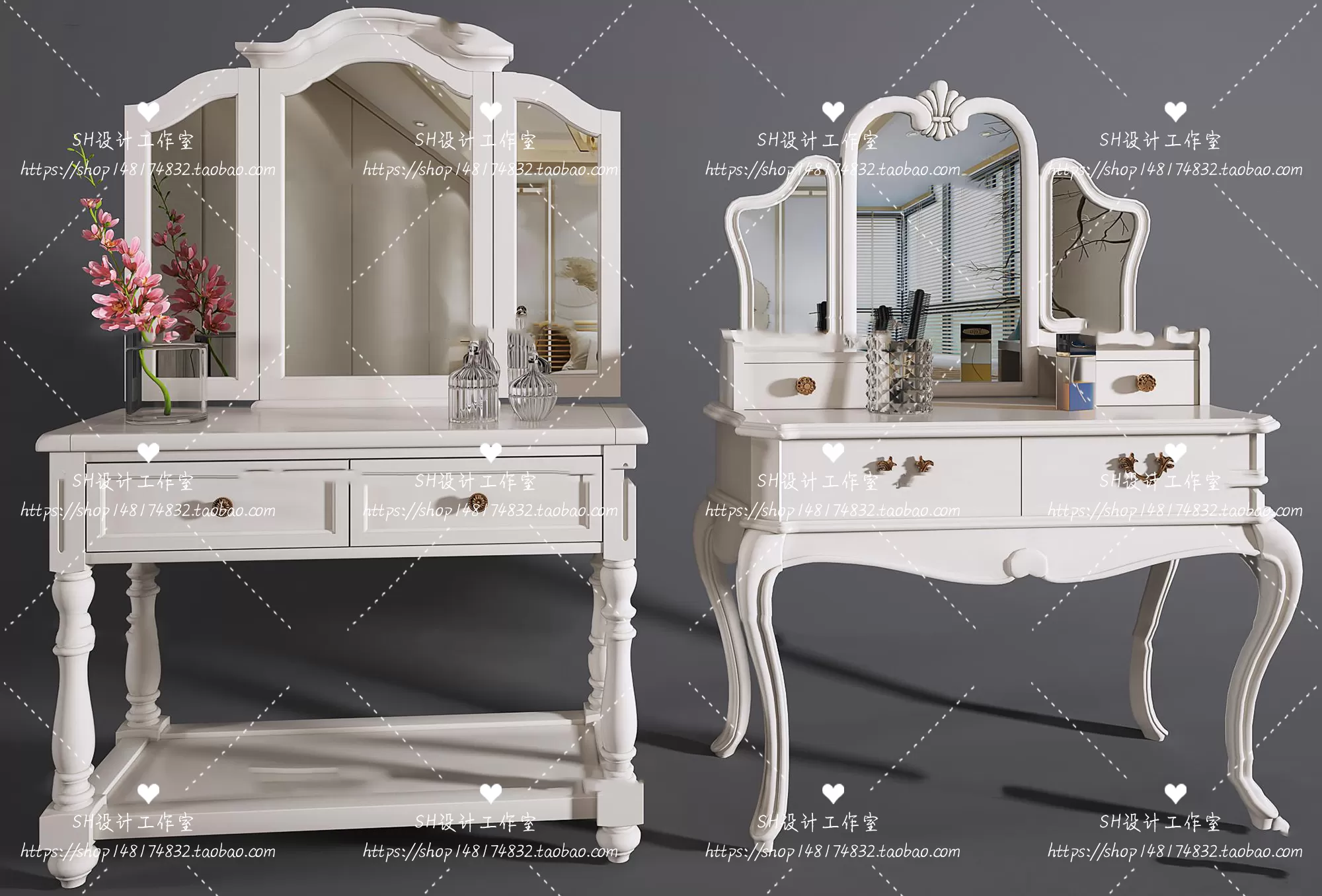 Dressing Table – 3D Models – 1494