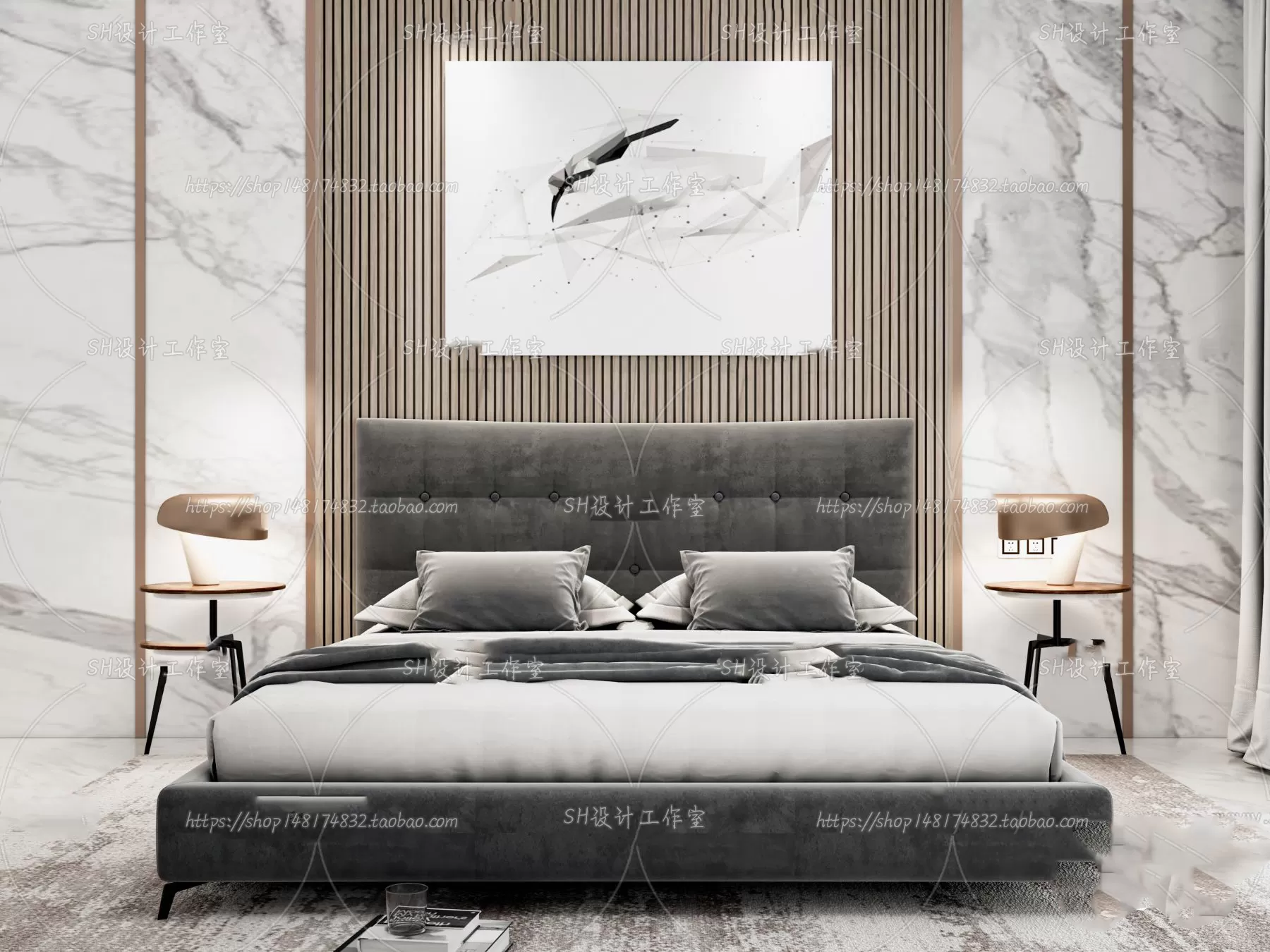 Bed – 3D Models – 1595