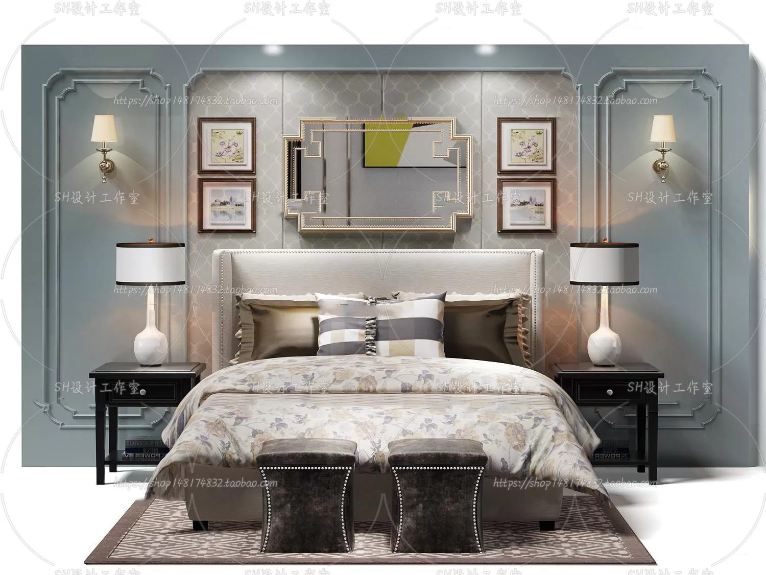 Bed – 3D Models – 1672