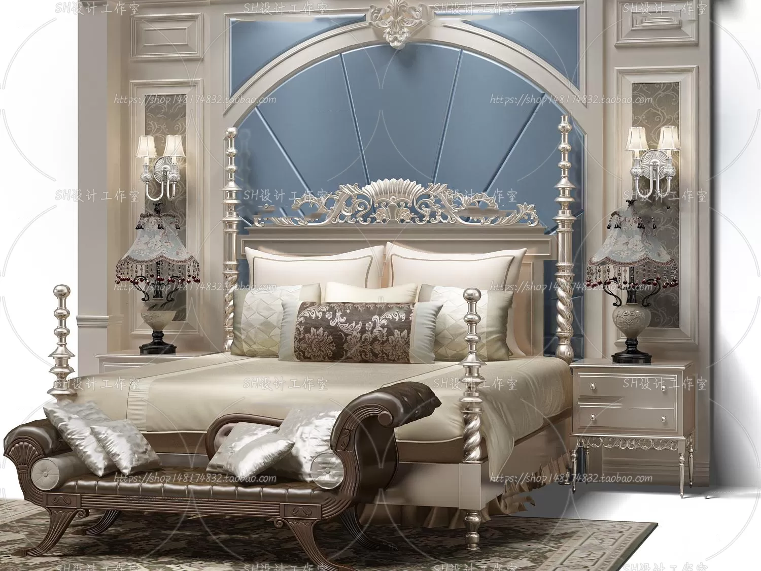 Bed – 3D Models – 1677