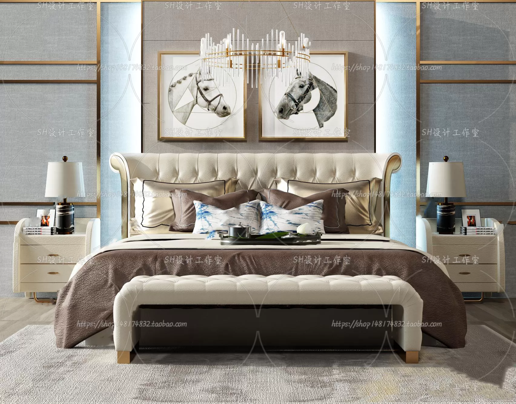 Bed – 3D Models – 1702