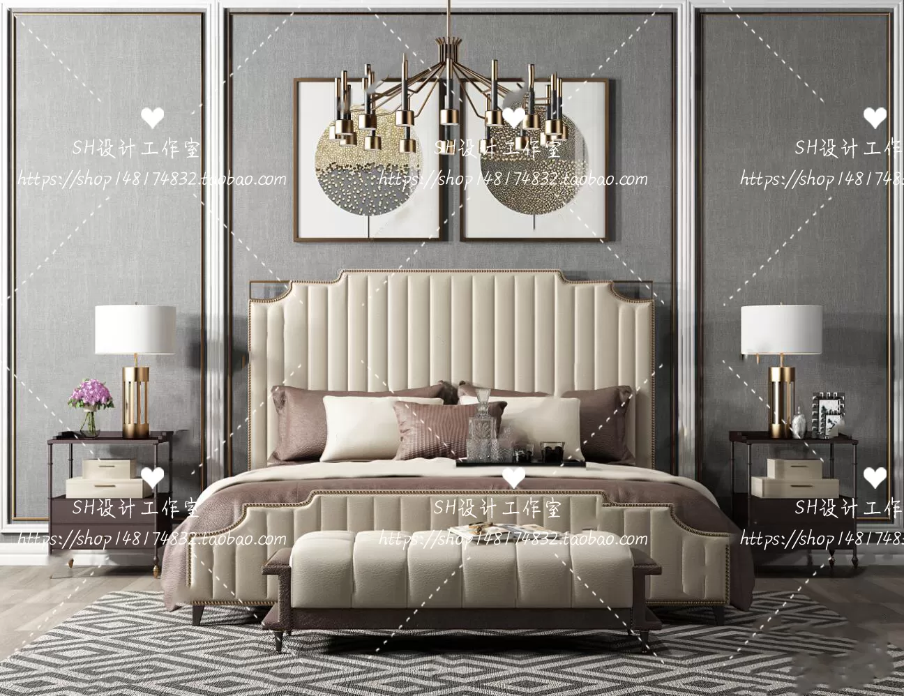 Bed – 3D Models – 1704