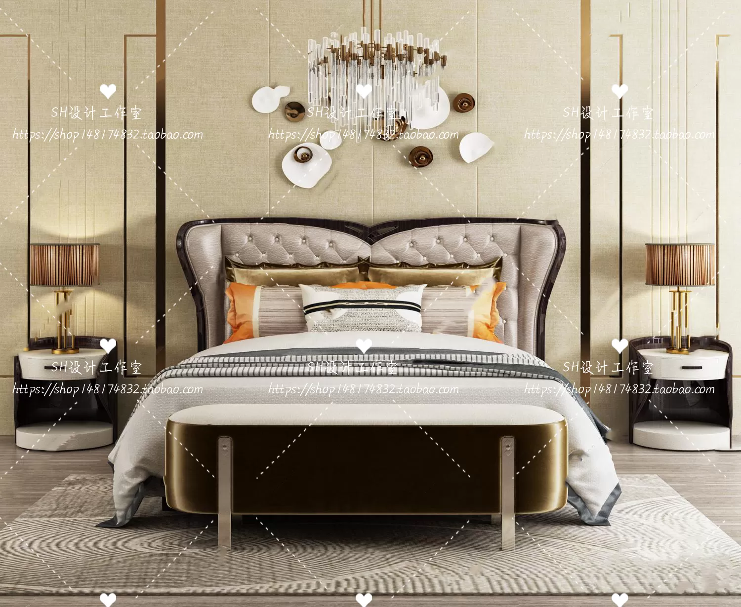 Bed – 3D Models – 1705