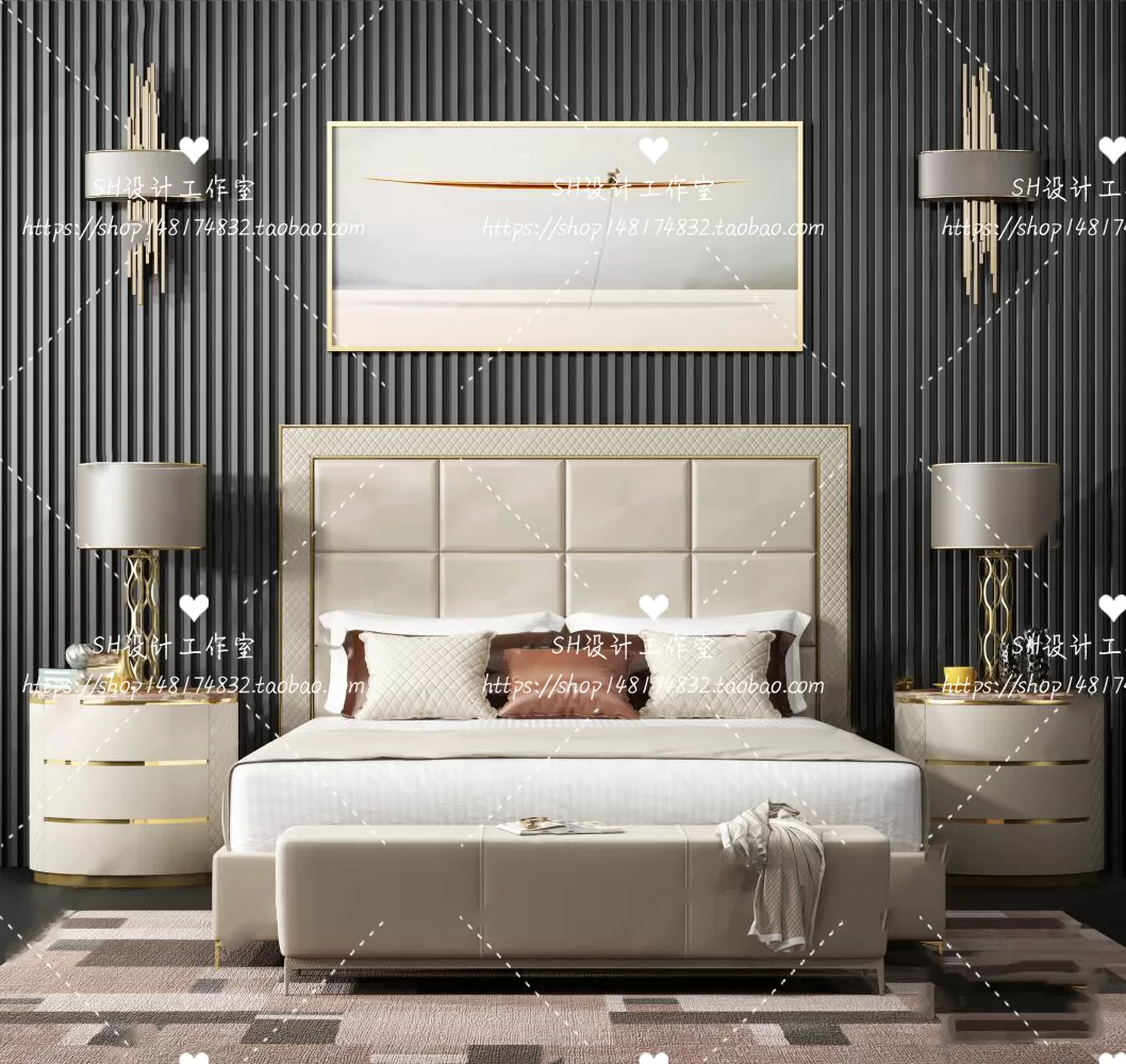 Bed – 3D Models – 1707