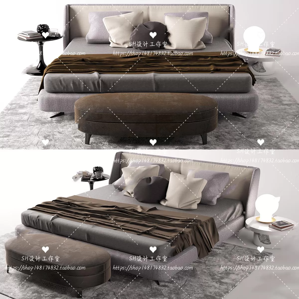 Bed – 3D Models – 1722