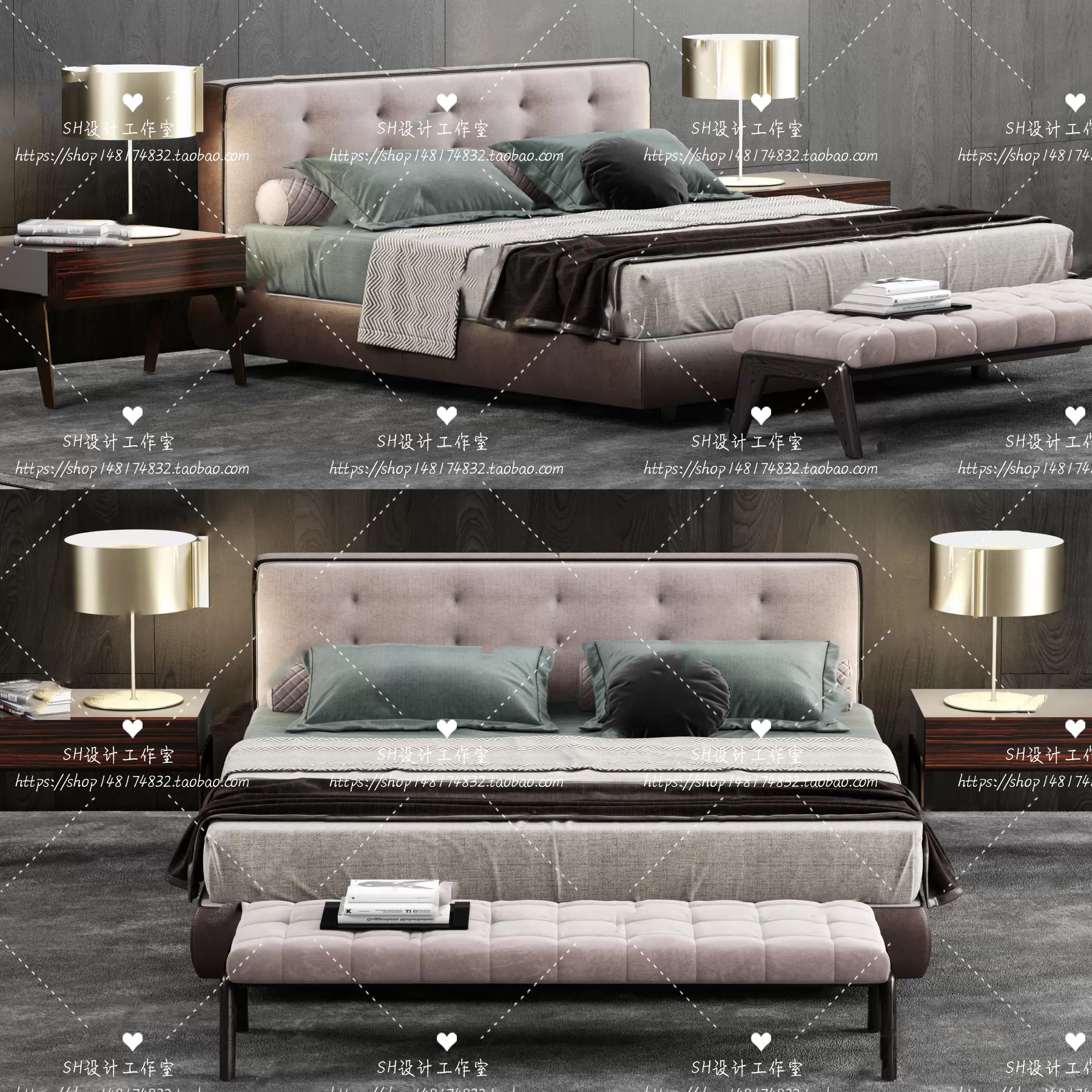 Bed – 3D Models – 1723