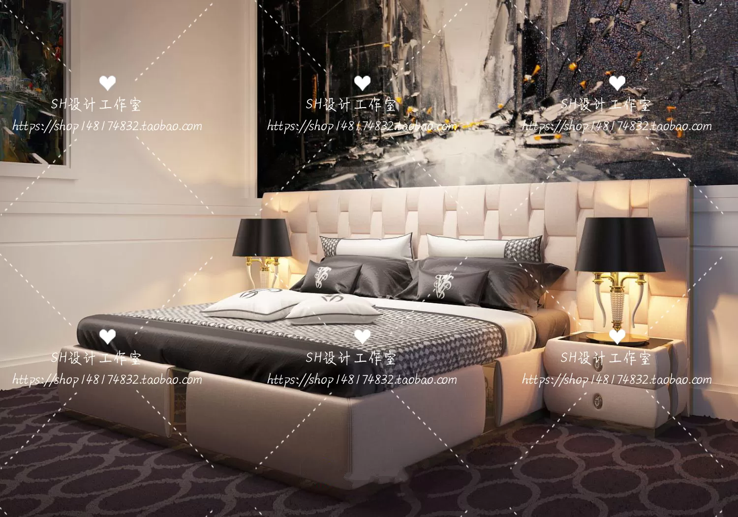 Bed – 3D Models – 1763