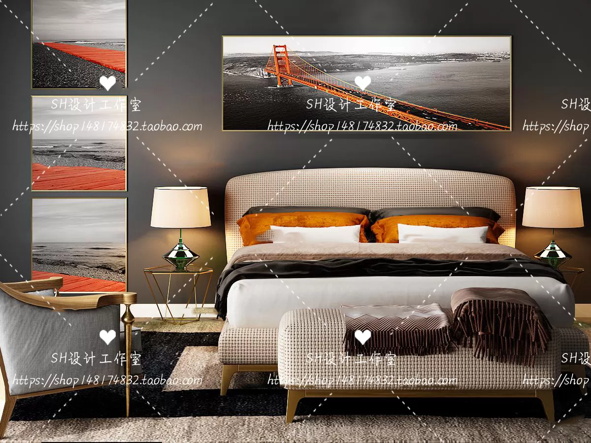 Bed – 3D Models – 1772