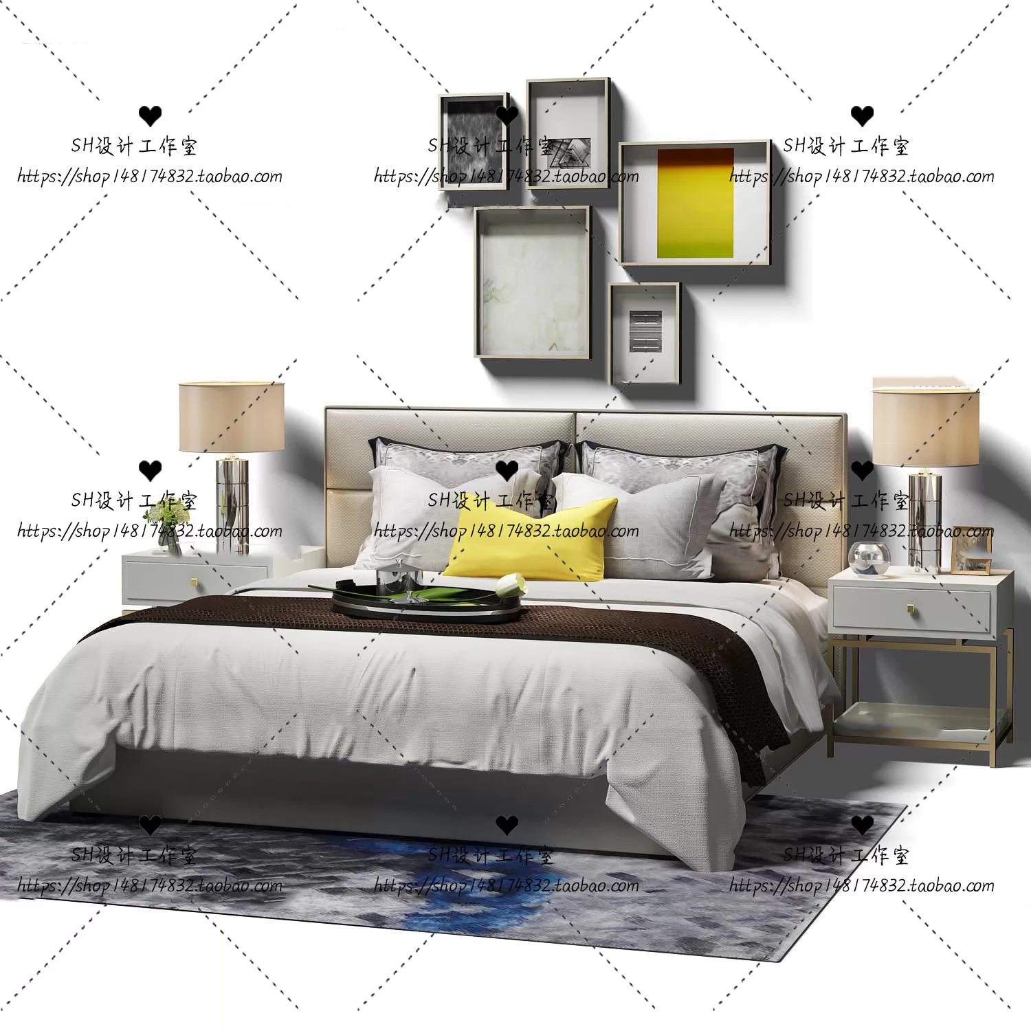 Bed – 3D Models – 1778