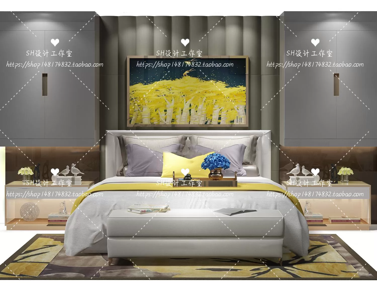 Bed – 3D Models – 1782