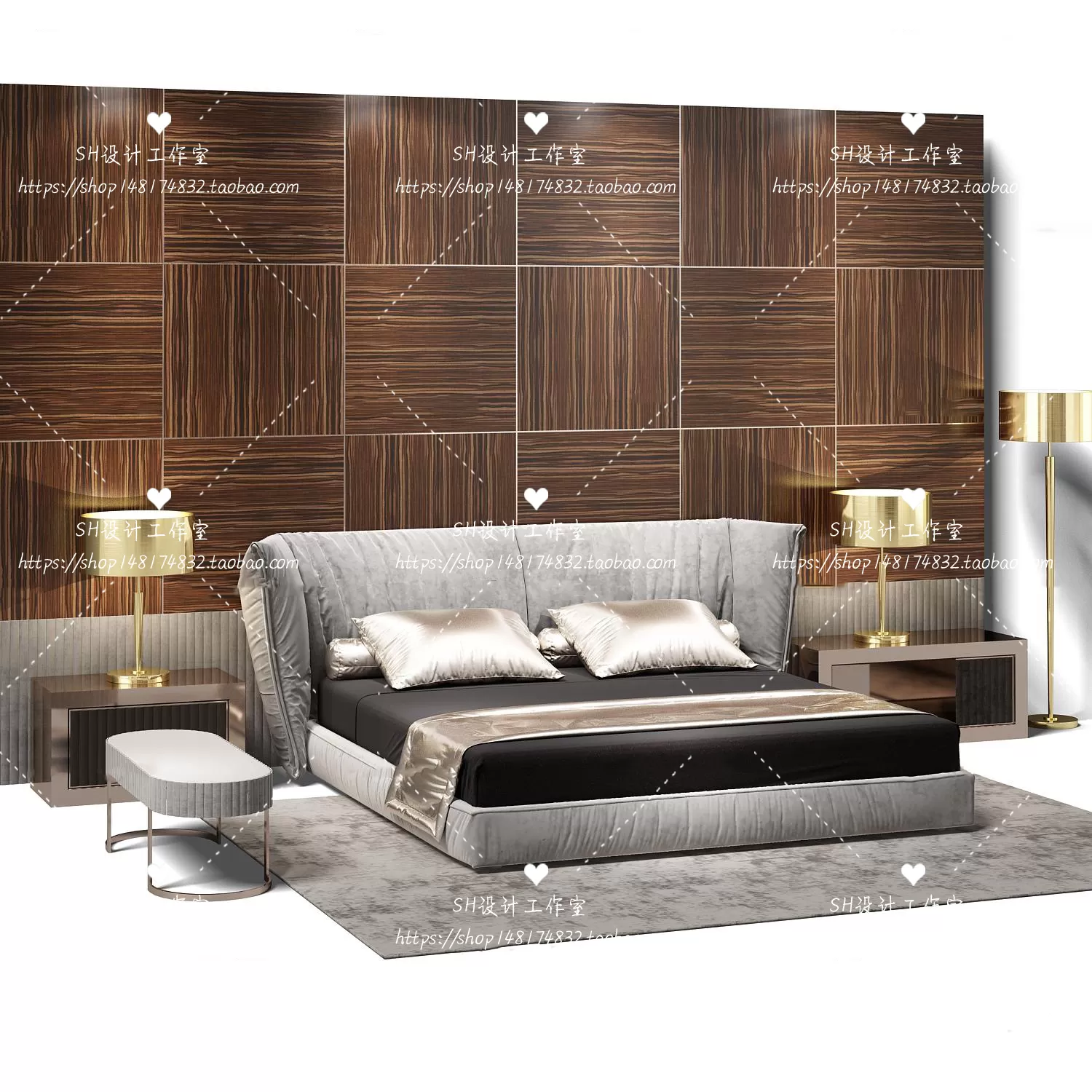 Bed – 3D Models – 1786