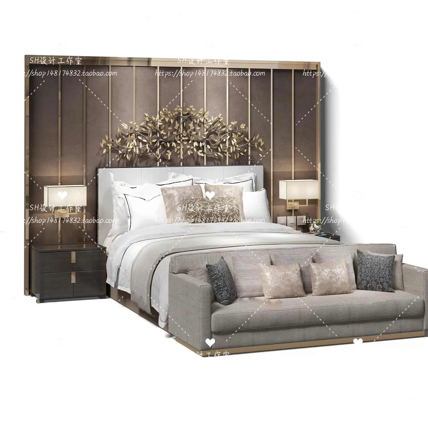 Bed – 3D Models – 1788