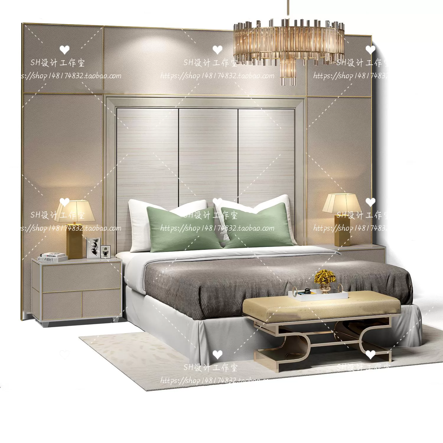 Bed – 3D Models – 1789