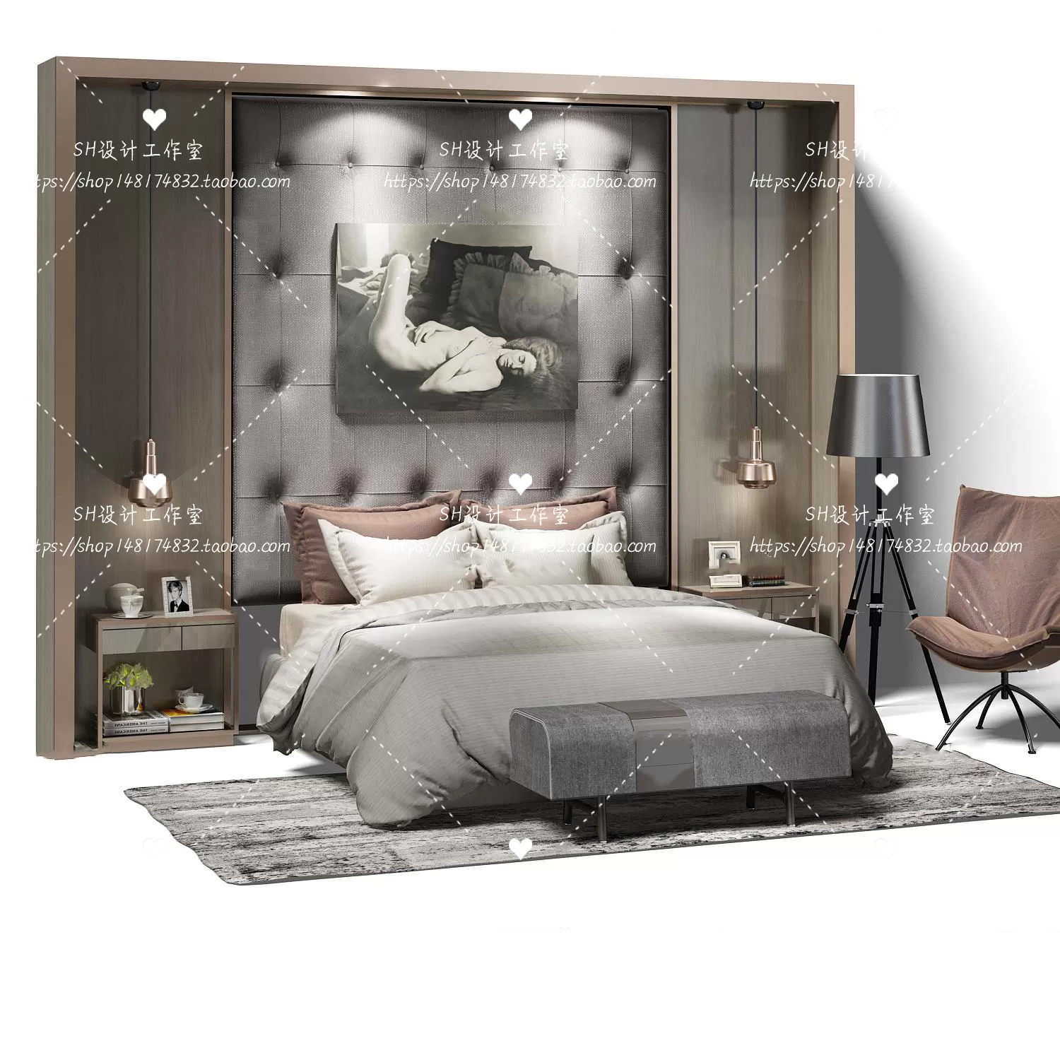 Bed – 3D Models – 1790