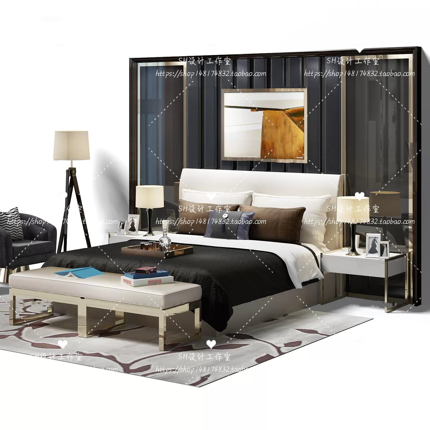 Bed – 3D Models – 1796