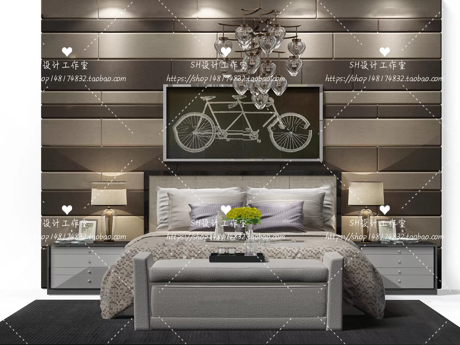 Bed – 3D Models – 1798