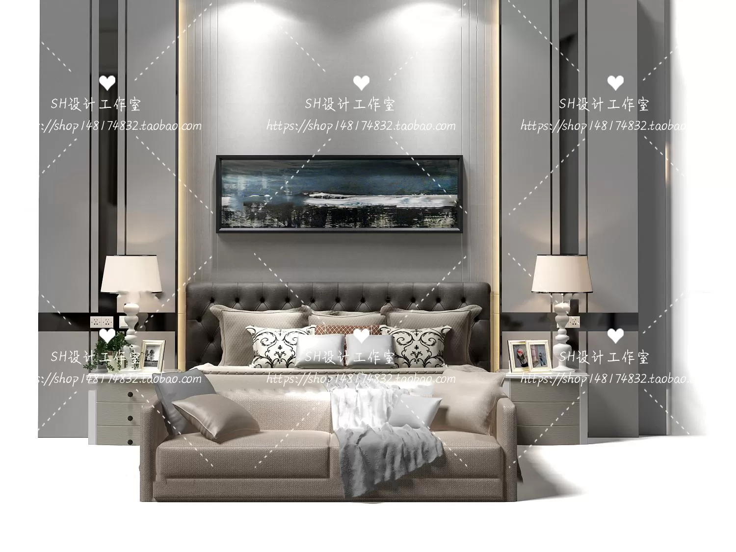 Bed – 3D Models – 1800