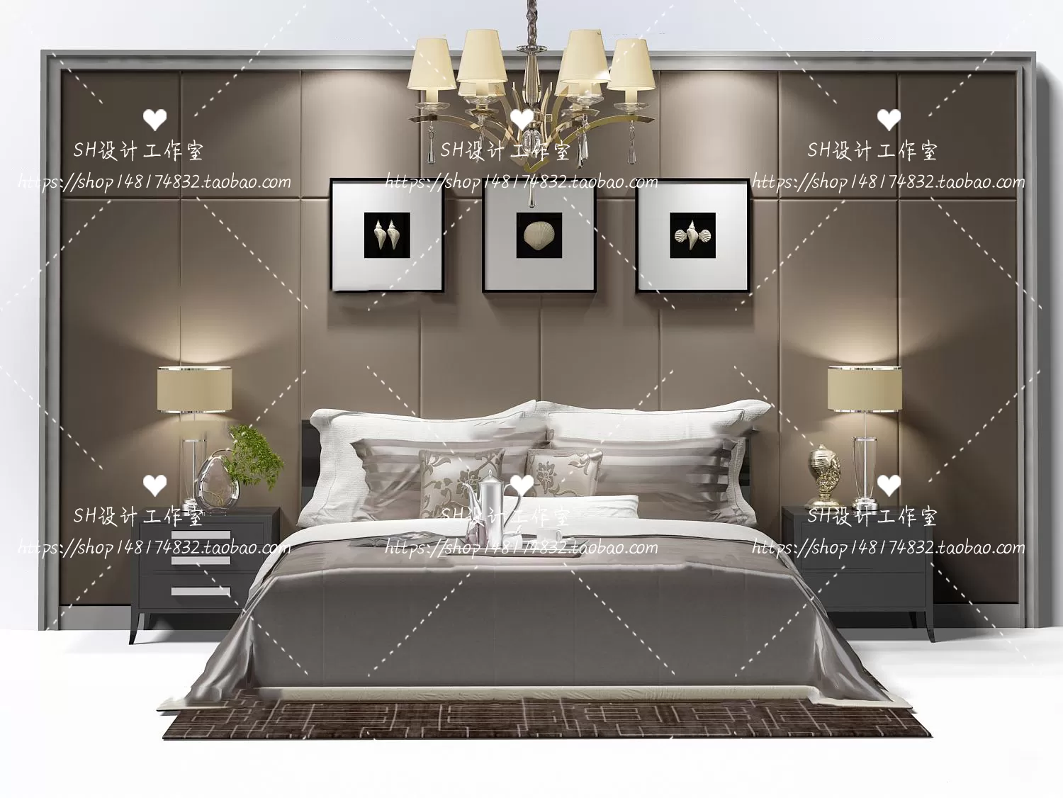 Bed – 3D Models – 1802