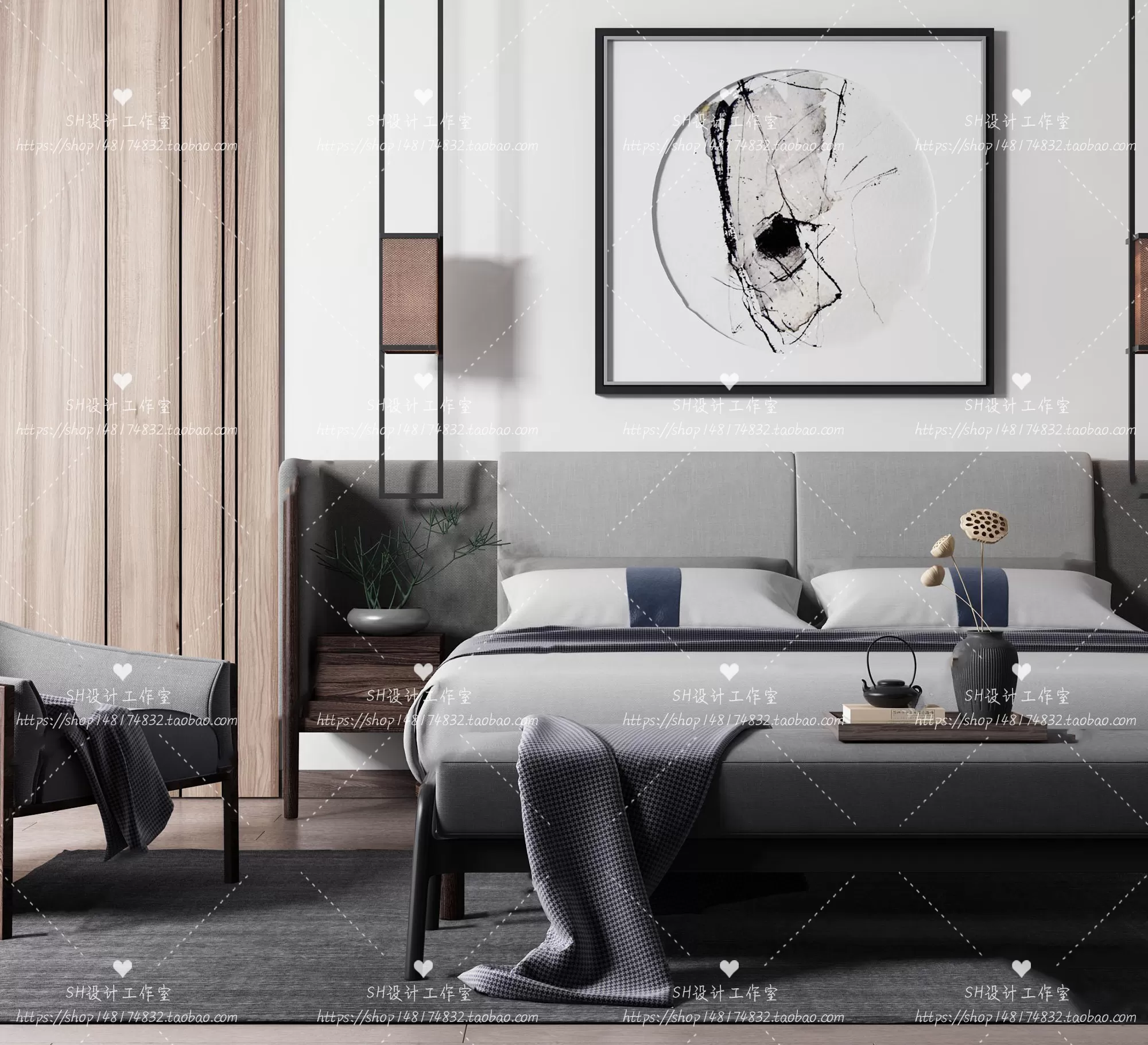 Bed – 3D Models – 1804