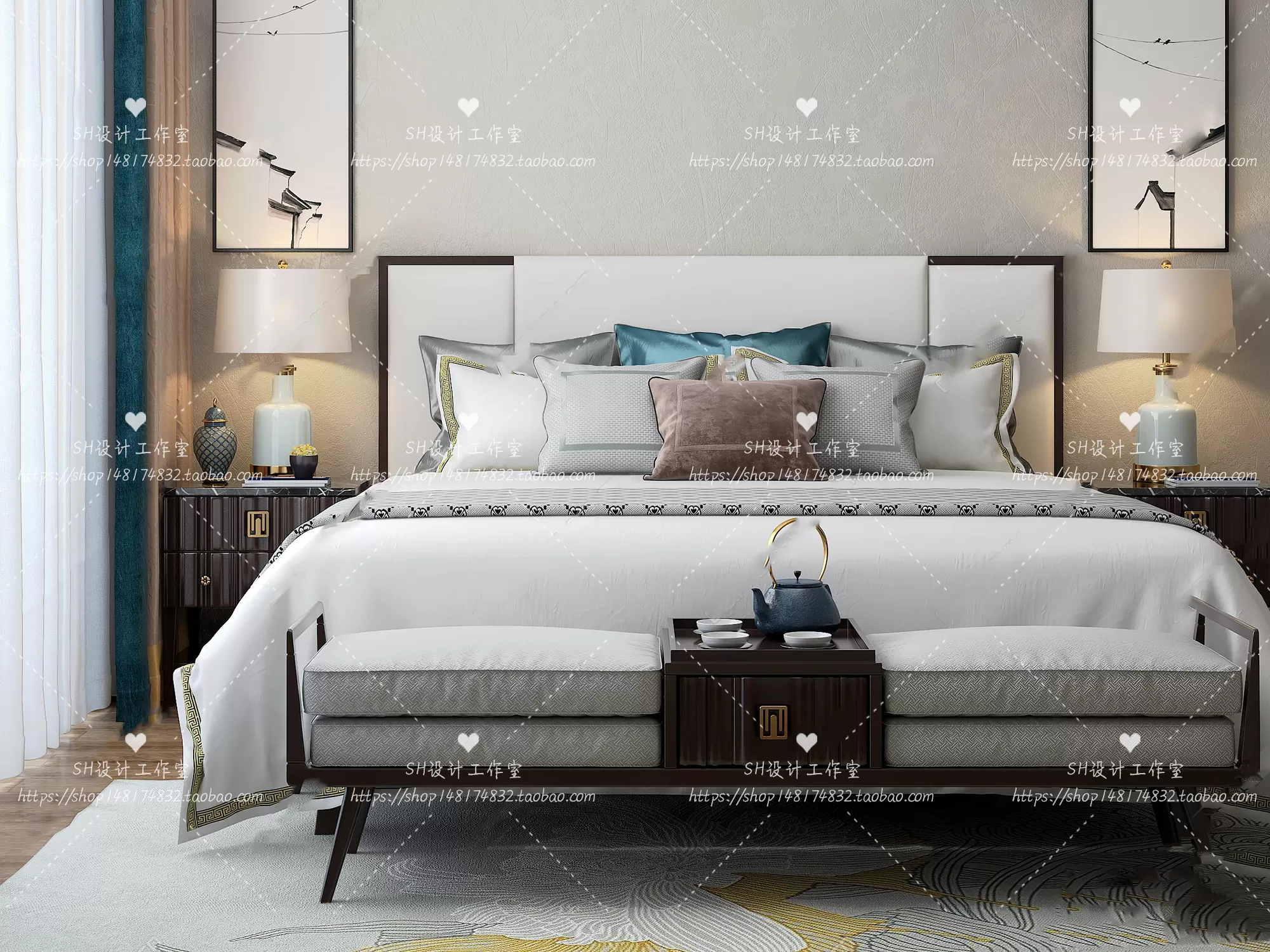 Bed – 3D Models – 1805