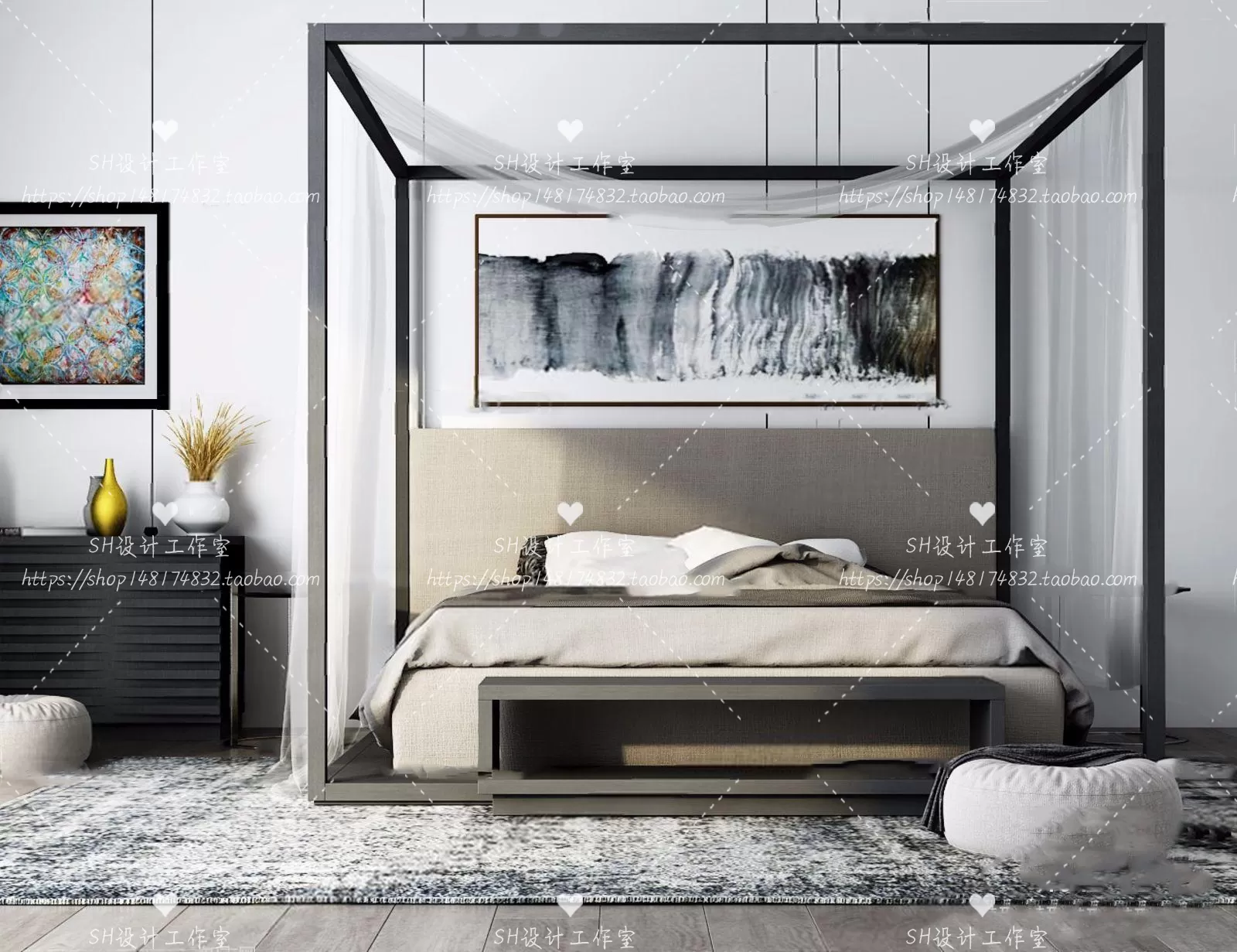 Bed – 3D Models – 1807