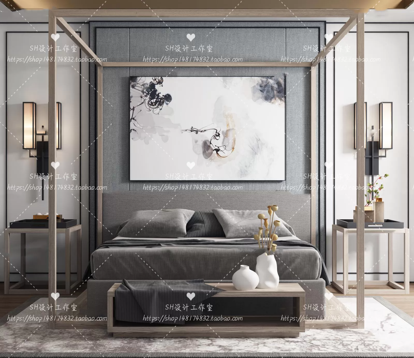 Bed – 3D Models – 1808