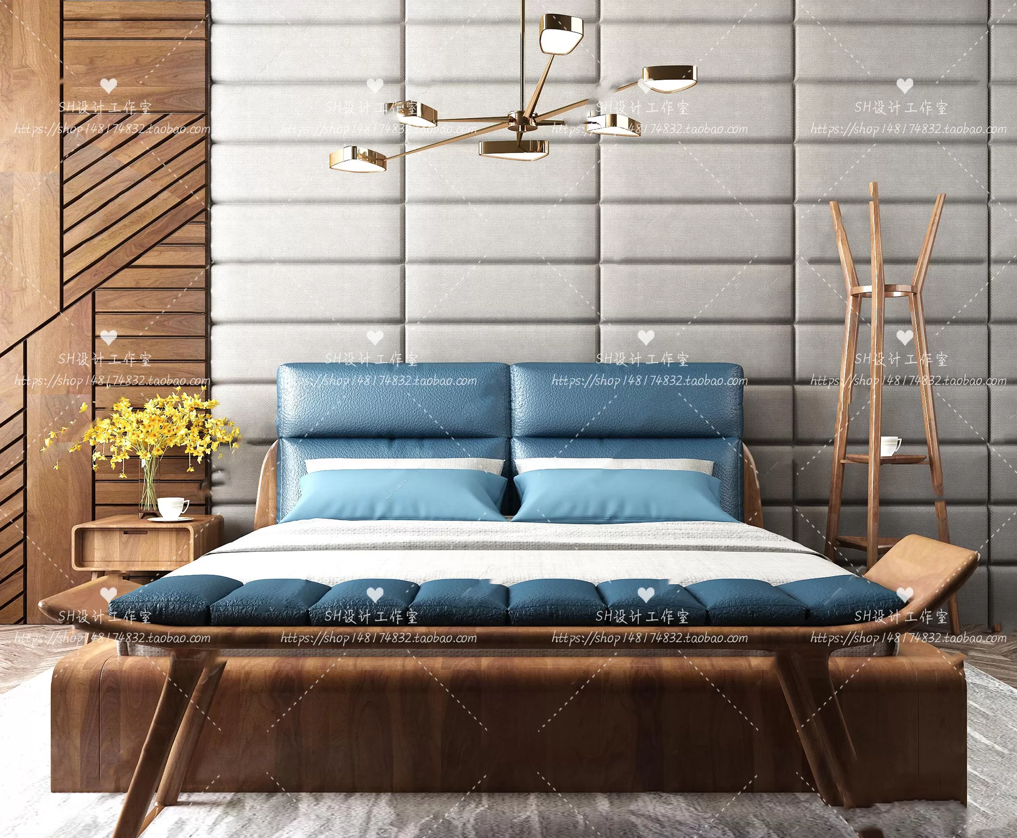 Bed – 3D Models – 1811