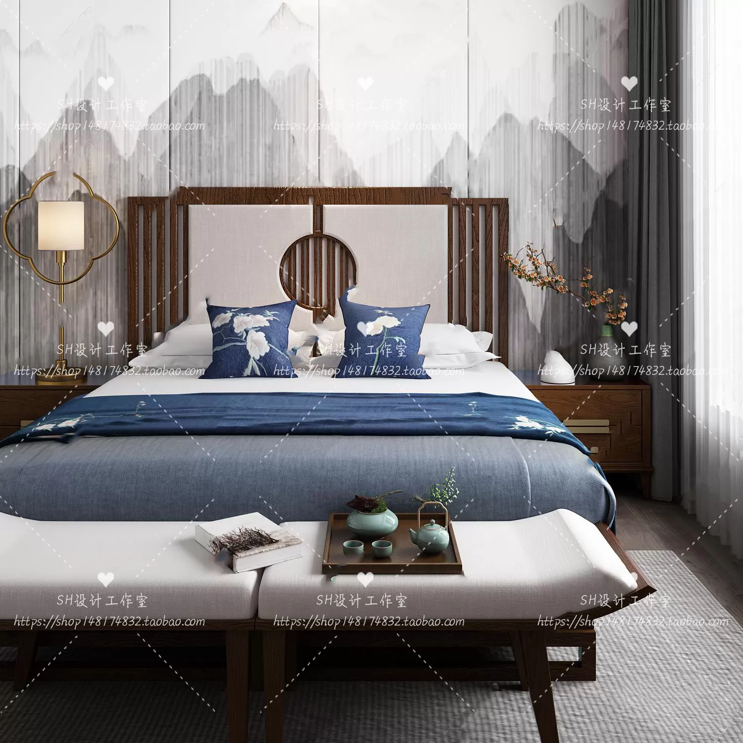 Bed – 3D Models – 1812