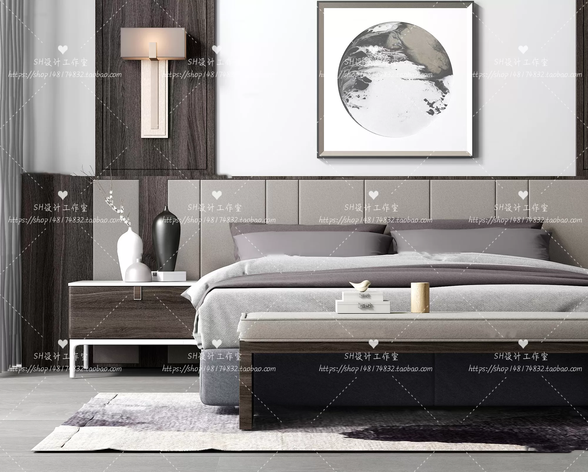 Bed – 3D Models – 1814