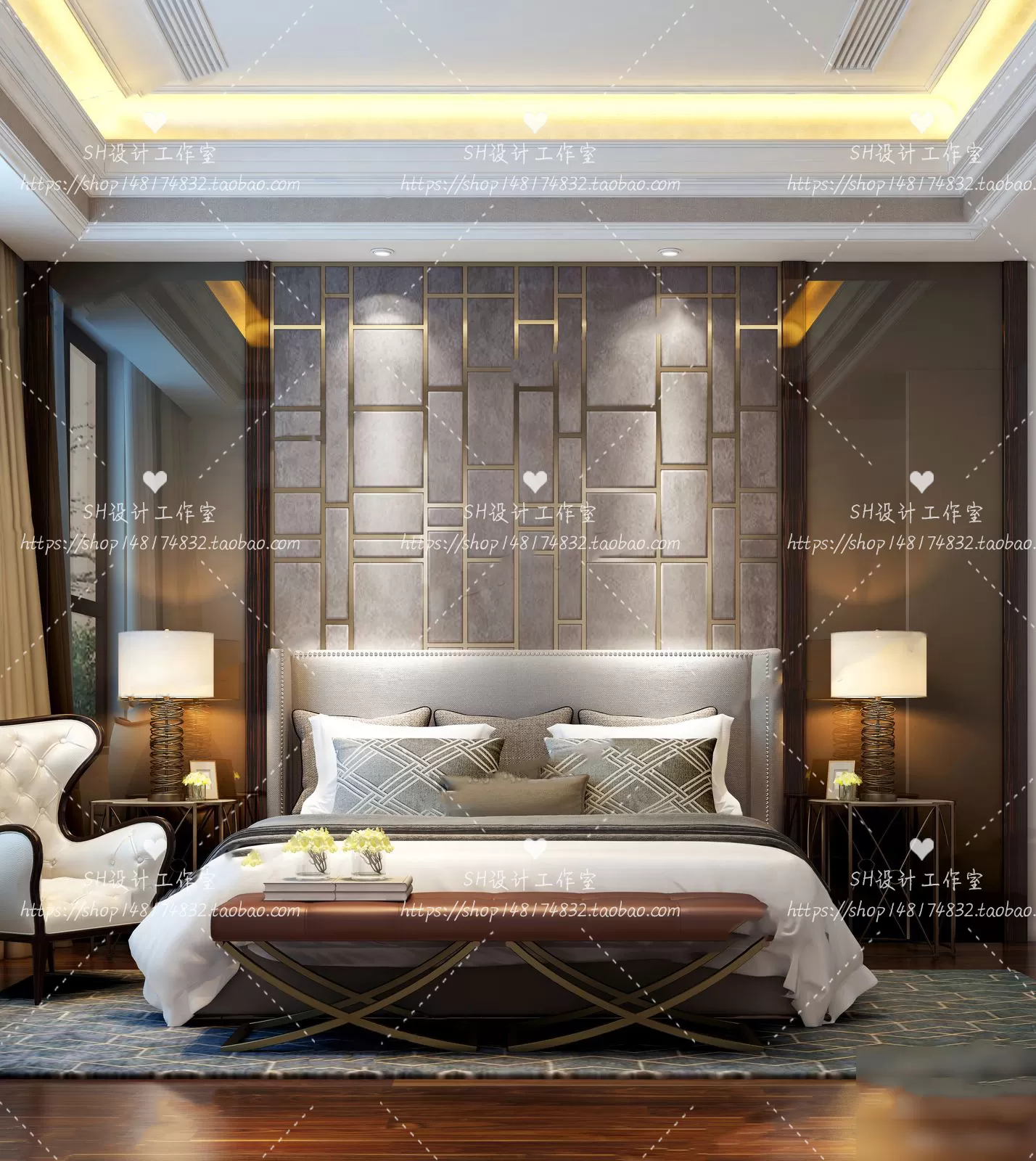 Bed – 3D Models – 1819