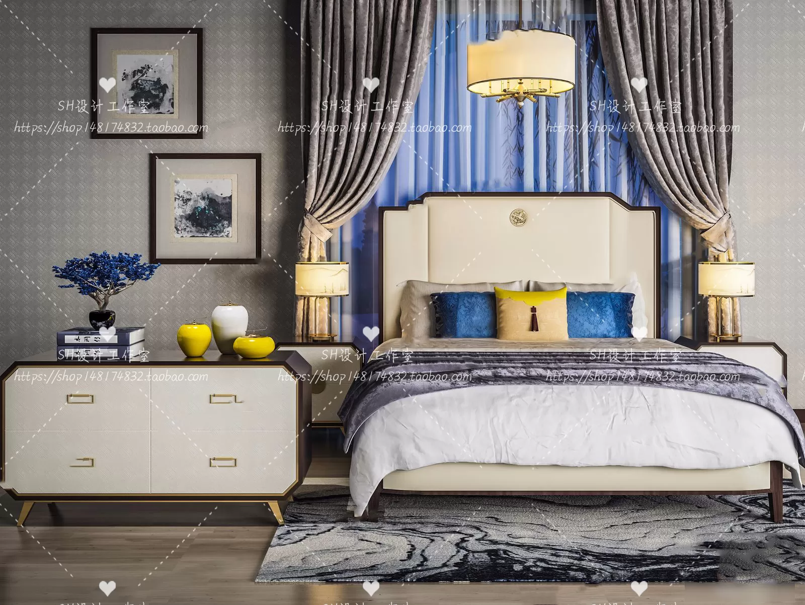 Bed – 3D Models – 1820