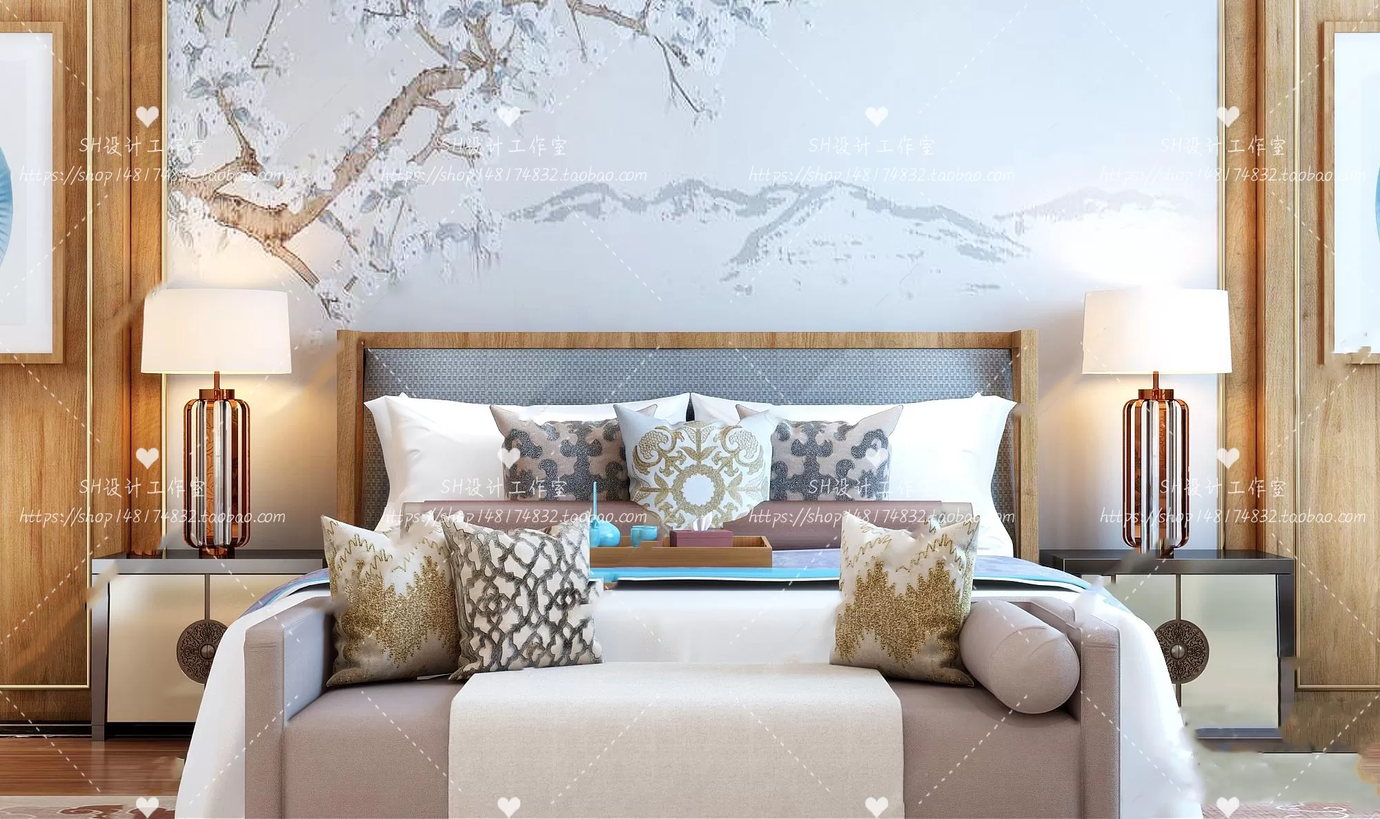 Bed – 3D Models – 1821