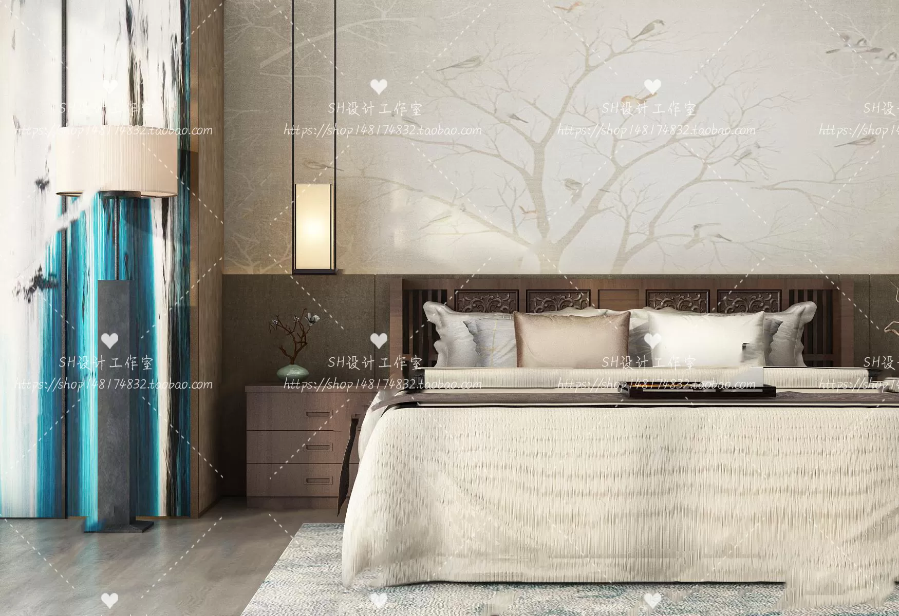 Bed – 3D Models – 1823