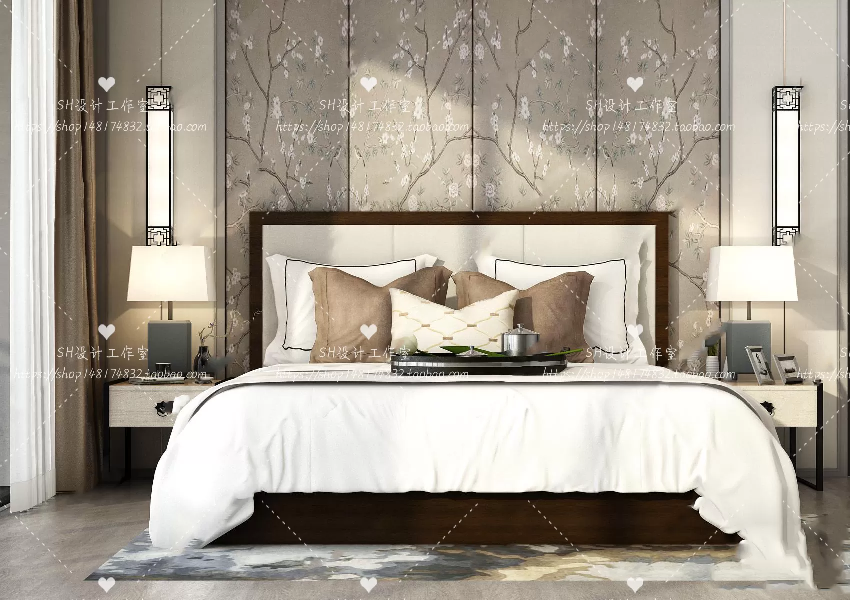 Bed – 3D Models – 1824