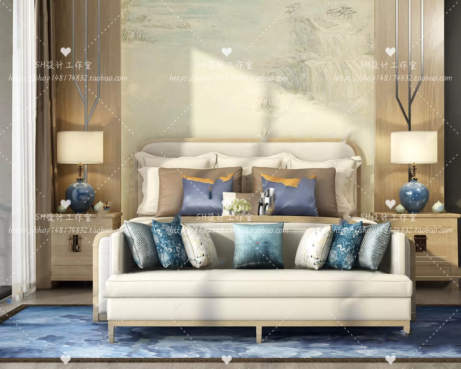 Bed – 3D Models – 1825