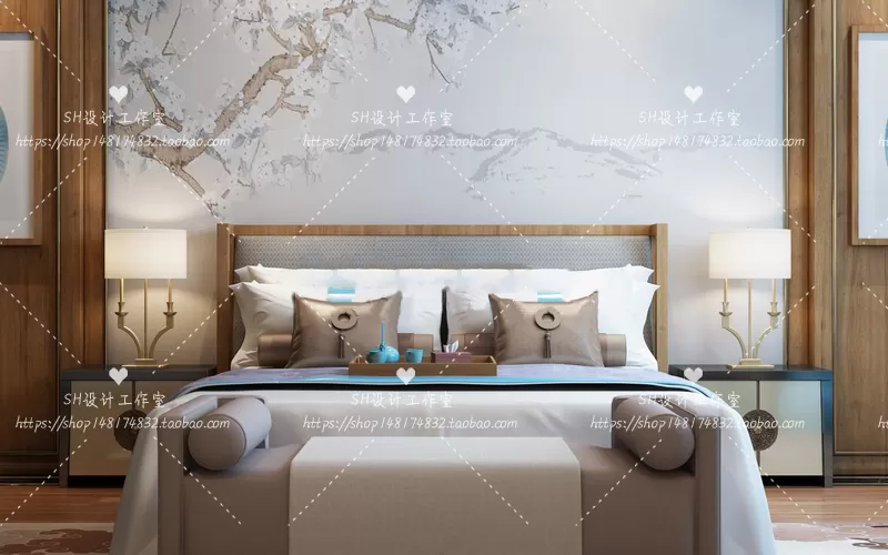 Bed – 3D Models – 1828