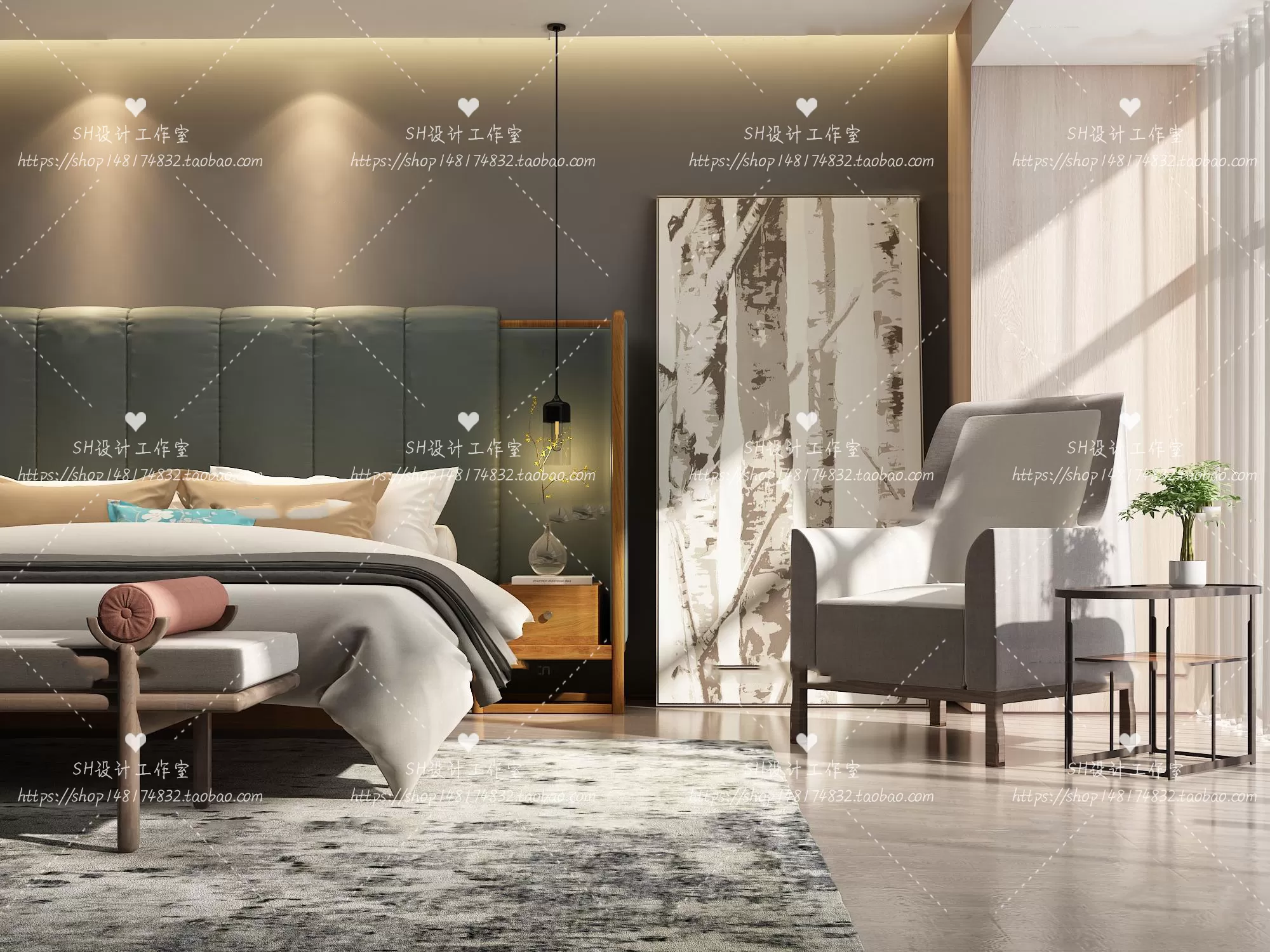 Bed – 3D Models – 1829