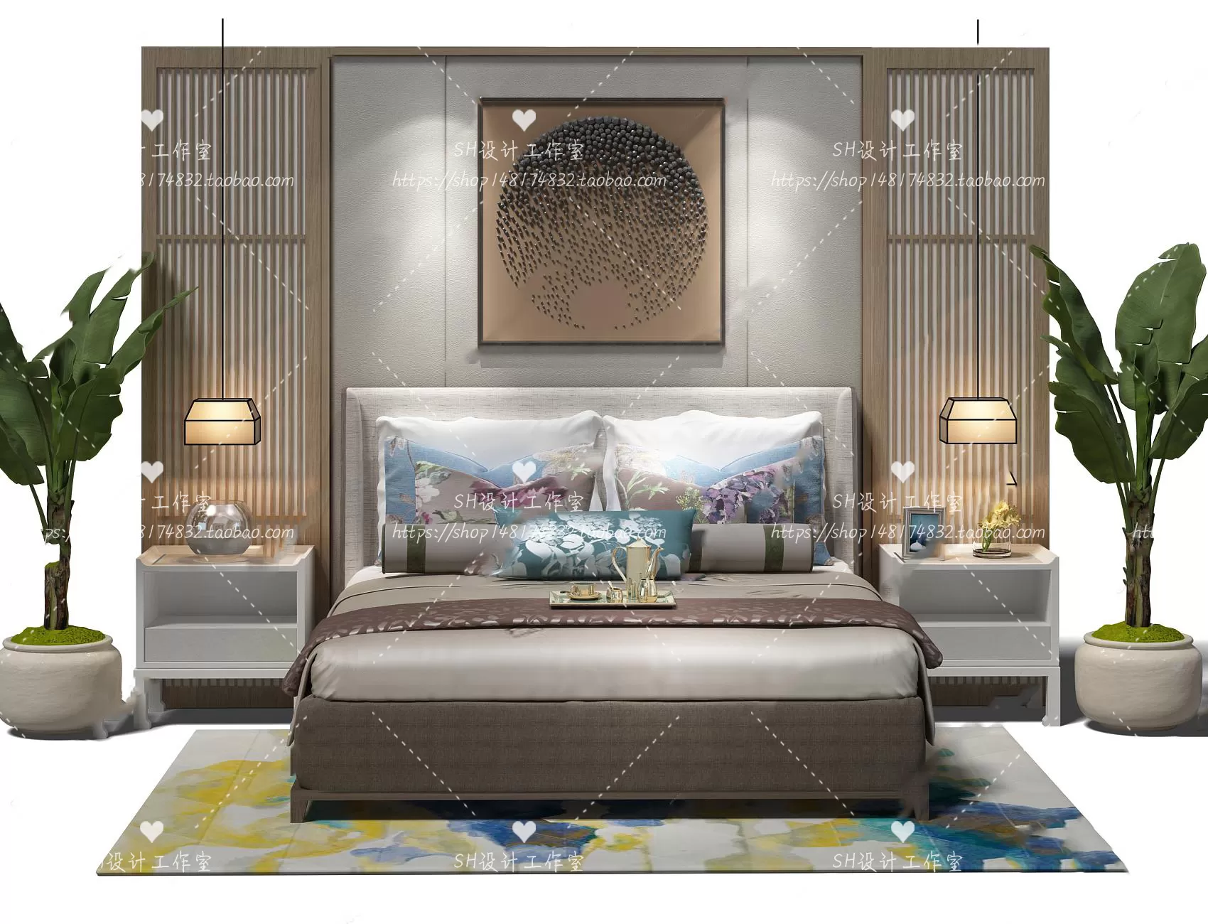 Bed – 3D Models – 1830