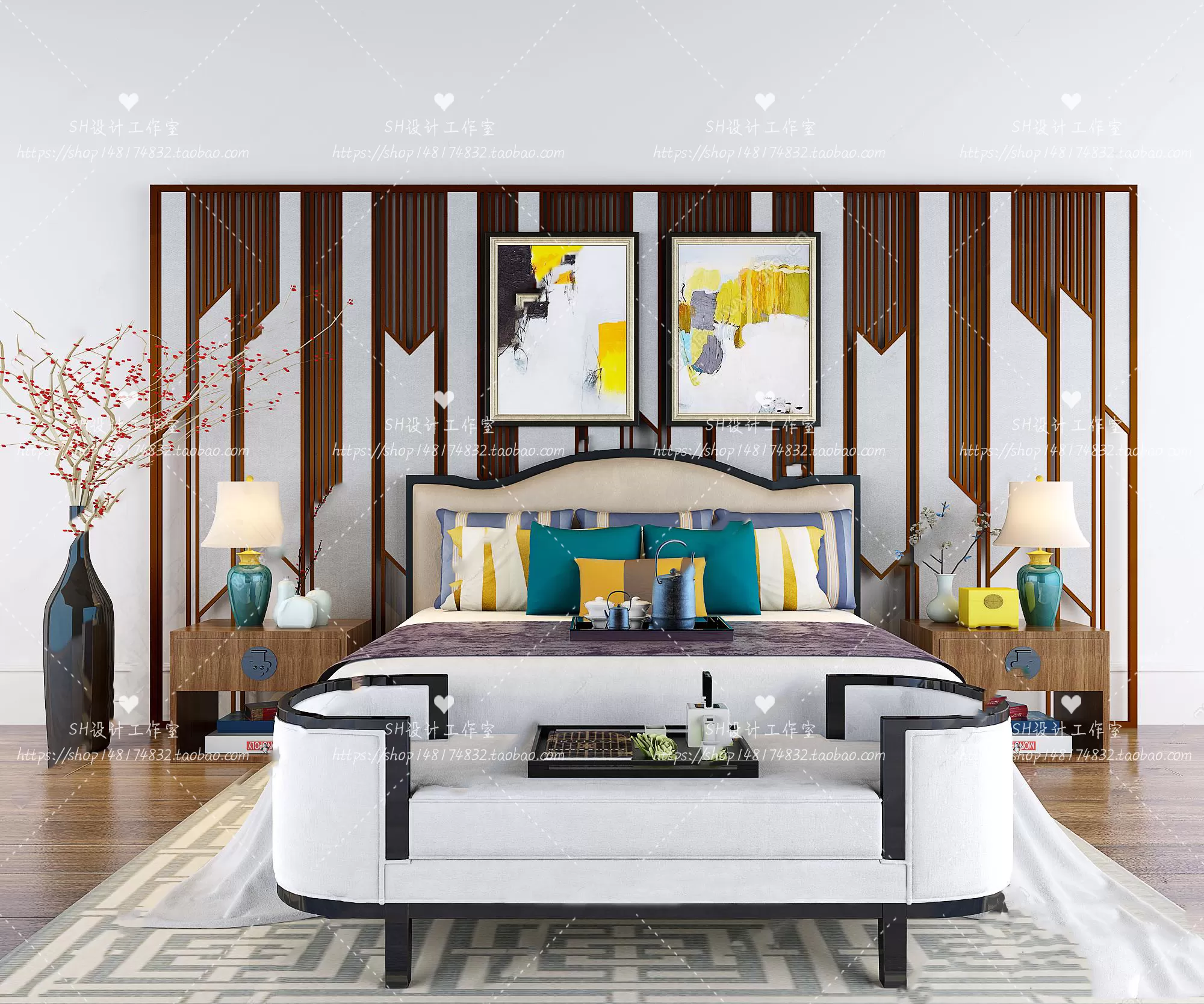 Bed – 3D Models – 1831