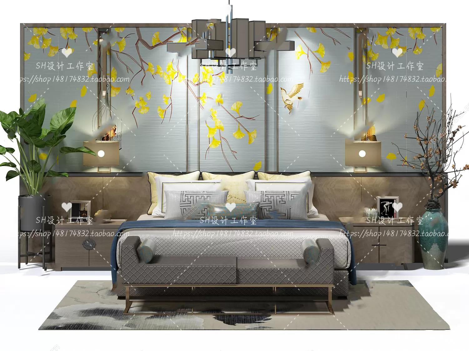 Bed – 3D Models – 1833