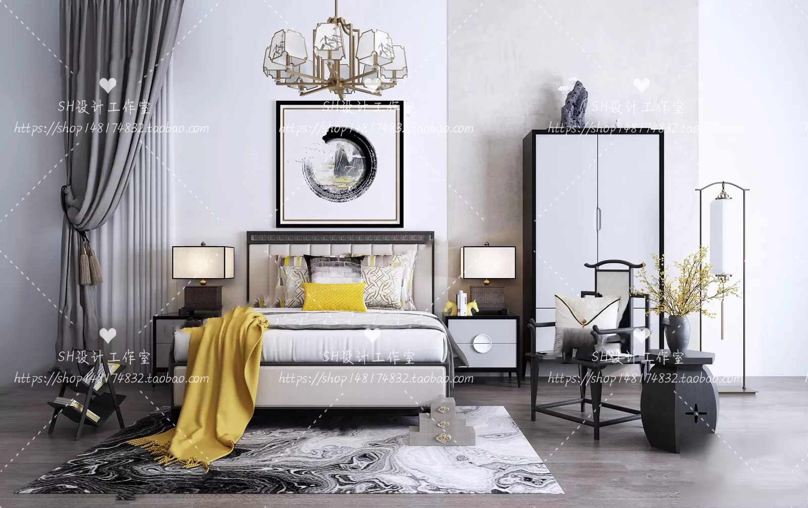 Bed – 3D Models – 1837